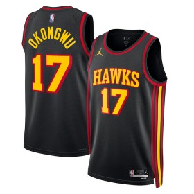 Dres Atlanta Hawks Onyeka Okongwu 17 Jordan 2022-23 Statement Edition Crno Swingman